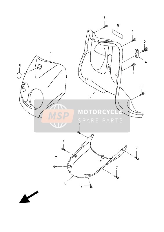 Yamaha YN50EM 2013 Leg Shield for a 2013 Yamaha YN50EM